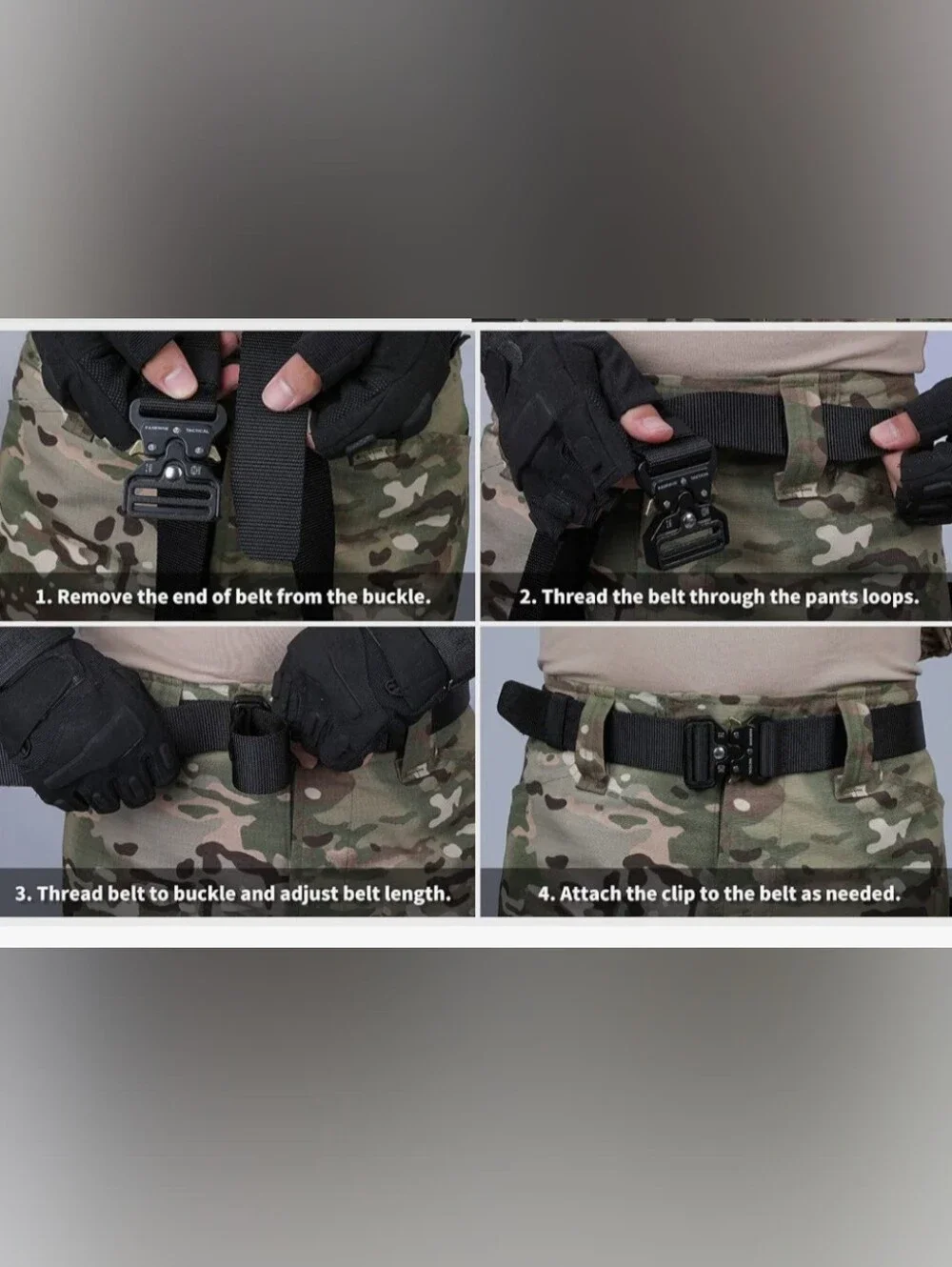 Heavy-Duty Military Tactical Belt - Black & Goldenrod